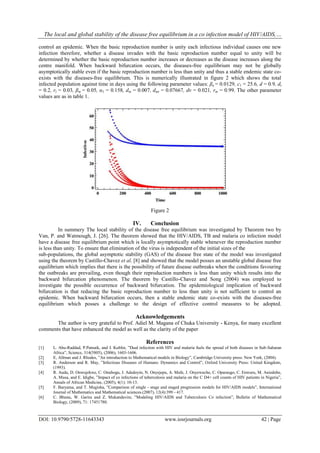 The local and global stability of the disease free equilibrium in a co ...