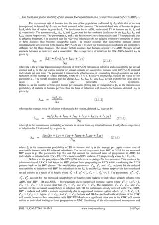 The local and global stability of the disease free equilibrium in a co ...