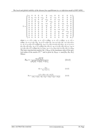 The local and global stability of the disease free equilibrium in a co ...