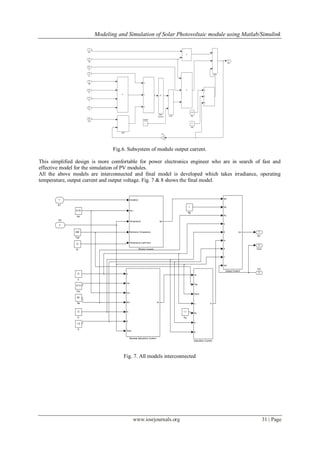 Modeling and Simulation of Solar Photovoltaic module using Matlab ...
