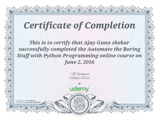 python certificate | PDF