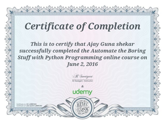 python certificate | PDF