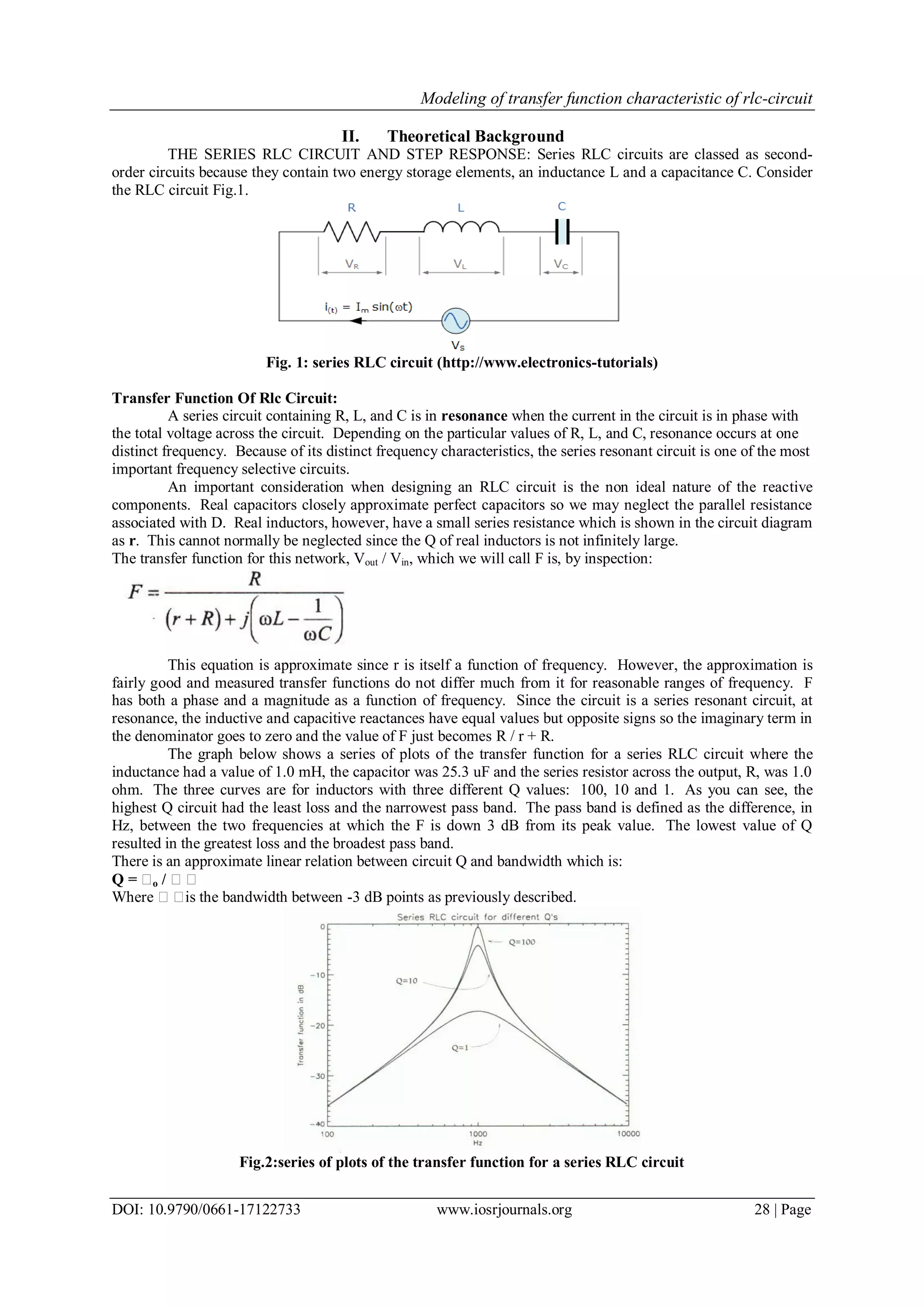 Modeling Of Transfer Function Characteristic of Rlc-Circuit | PDF