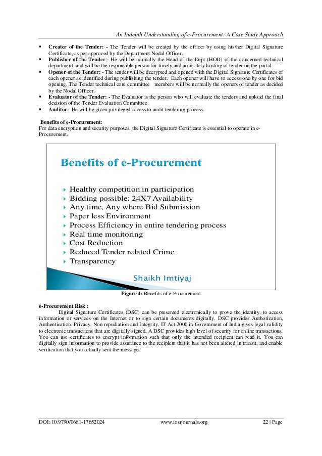 An Indepth Understanding of eProcurement A Case Study Approach