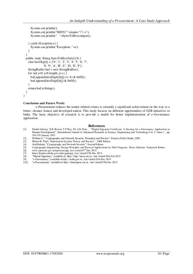 An Indepth Understanding of eProcurement A Case Study Approach