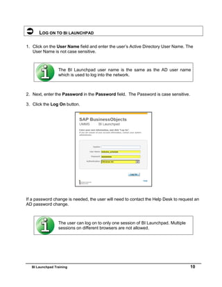 Portfolio BI Launchpad Training_Participants Guide_8.27.15