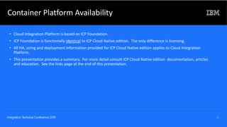 Icp Native IBM Cloud Integration Platform High Availability - Integration Tech ...