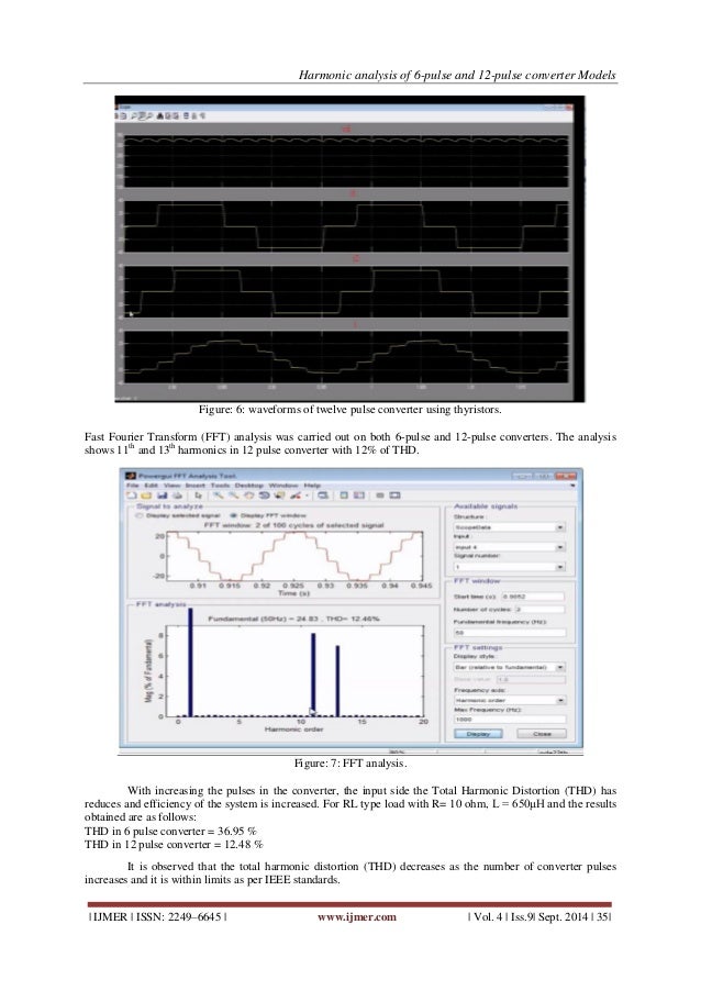 Harmonic Analysis of 6Pulse and 12Pulse Converter Models