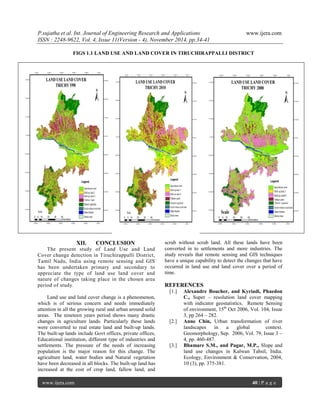 Land Use and Land Cover Change Detection in Tiruchirappalli District ...