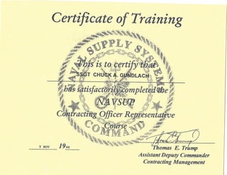 Contracting Officer Representative Course 11:98 PPT