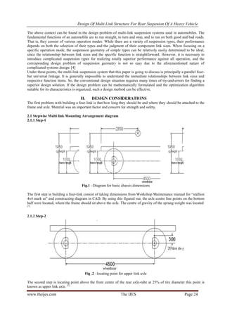Design of Multi Link Structure for Rear Suspenion of a Heavy Vehicle | PDF