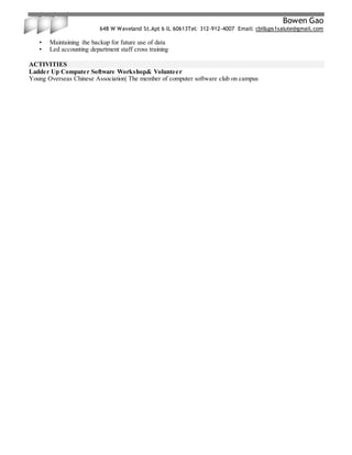 Bowen Gao resume 2016 (2) | DOCX
