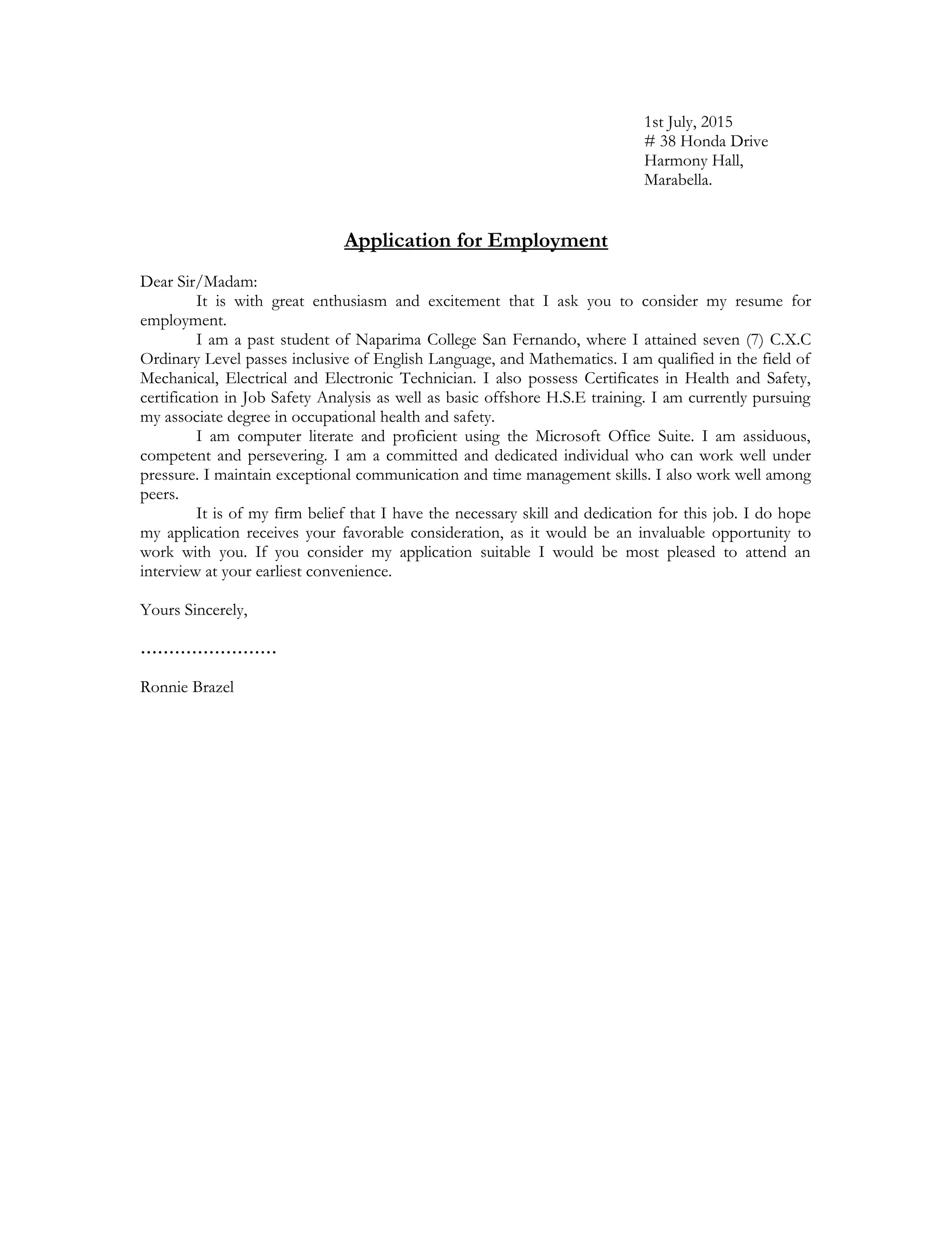 Application For Employment PDF application-for-employment-pdf