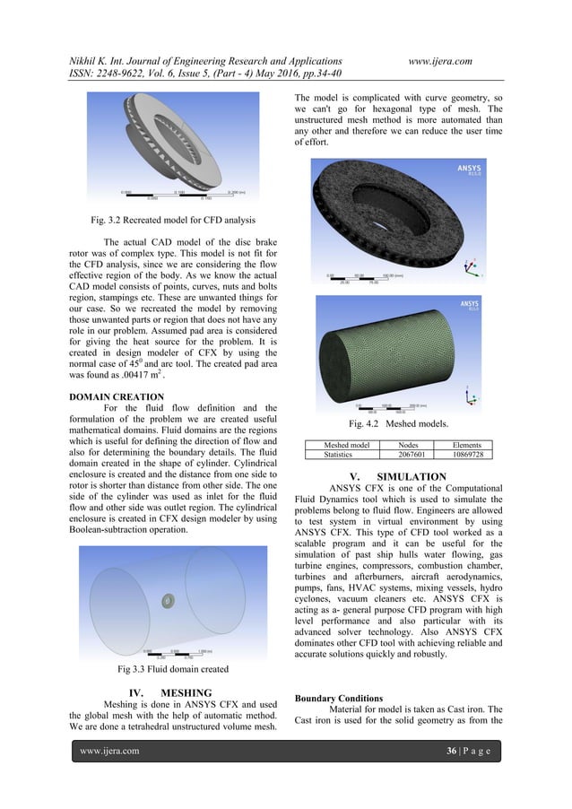 CFD Analysis Of Straight Ventilated Disc Brake | PDF