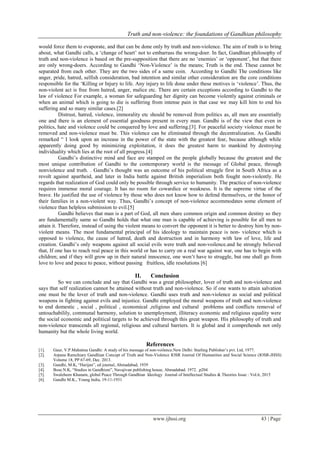 Truth and Non-Violence: The Foundations of Gandhian Philosophy | PDF