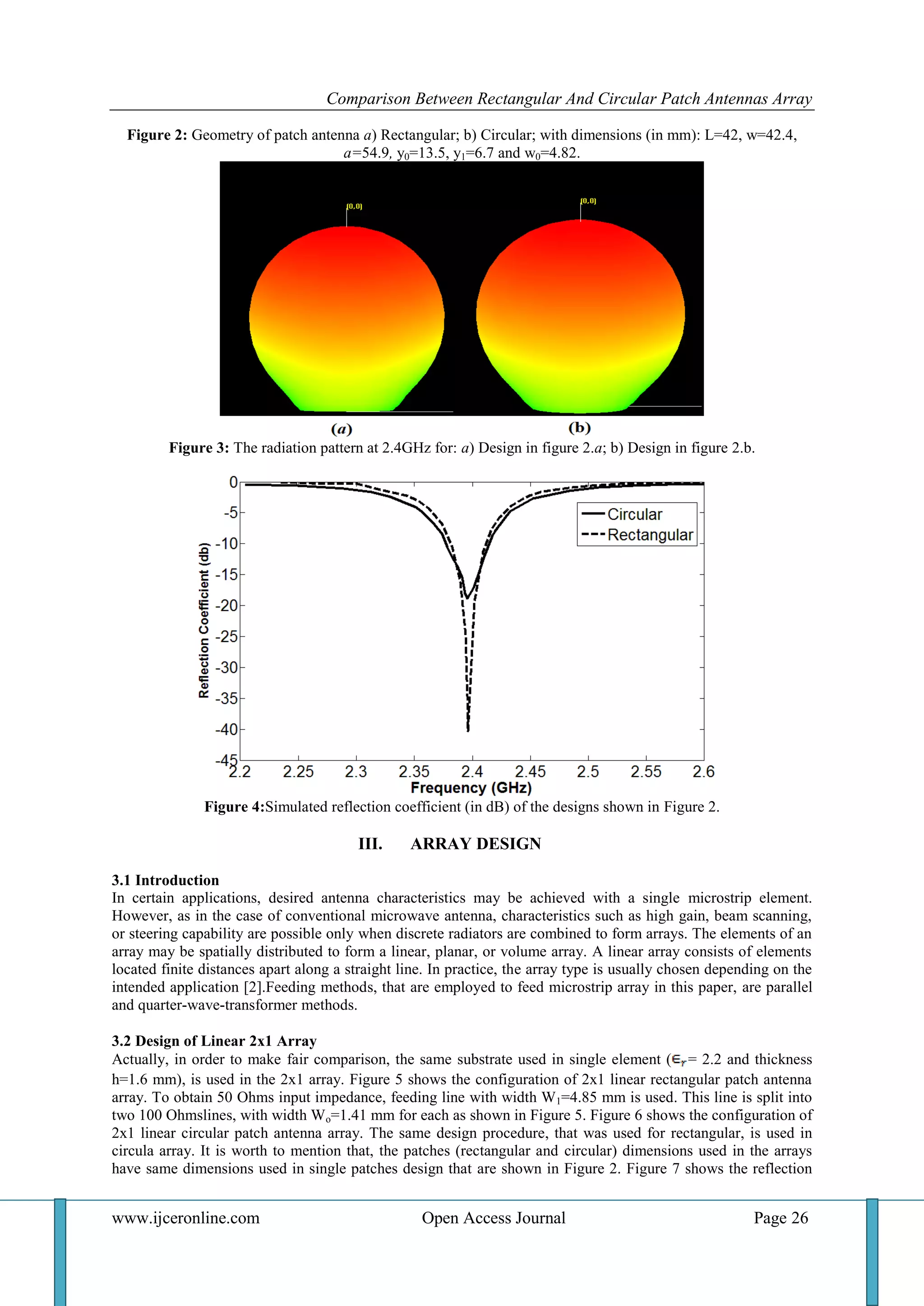 Comparison between Rectangular and Circular Patch Antennas Array | PDF