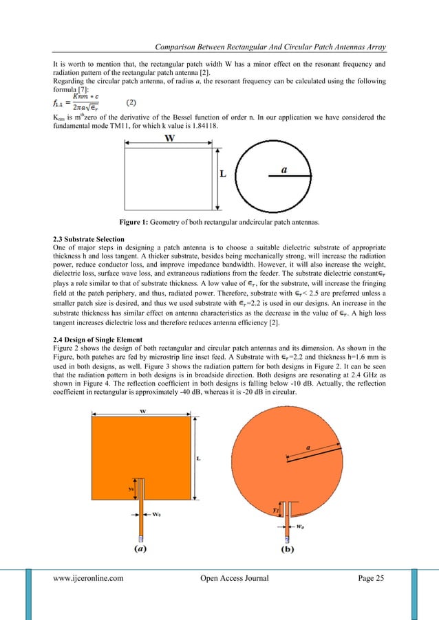 Comparison between Rectangular and Circular Patch Antennas Array | PDF