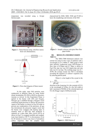 Synthesis of Nio Nanoparticles by Diffusion Flame Reactor | PDF