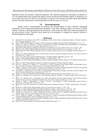 Phytochemical and Antimicrobial Studies of Extracts from the Leaves of ...