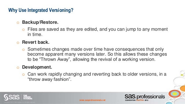Sas 9 3 And Subversion Integration With Sas Data Integration - 