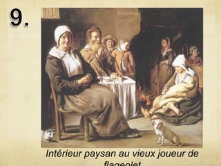 Intérieur paysan au vieux joueur de
 