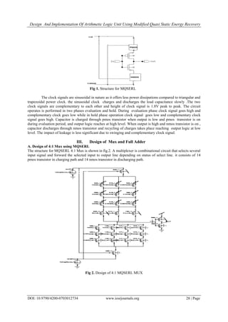 Design And Implementation Of Arithmetic Logic Unit Using Modified Quasi ...