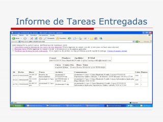 Informe de Tareas Entregadas 