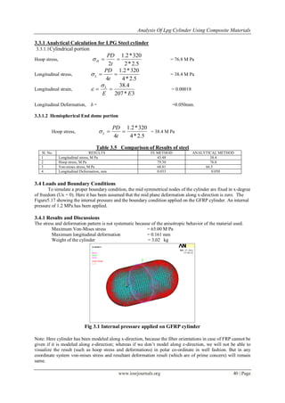 Analysis Of Lpg Cylinder Using Composite Materials | PDF
