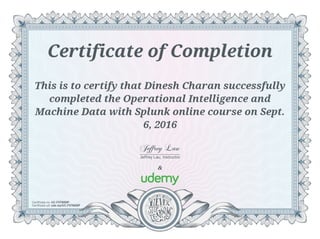 Operational Intelligence and Machine Data with Splunk