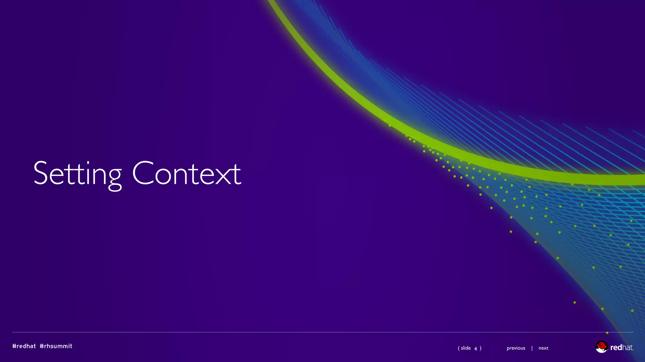 ( slide ) previous | next
Setting Context
4
 