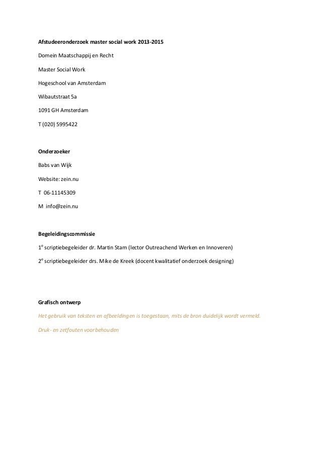 Master thesis kwantitatief onderzoek