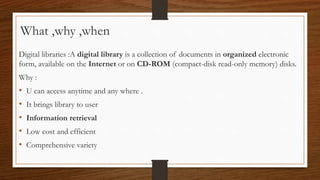 Digital libraries | PPTX | Databases | Computer Software and Applications