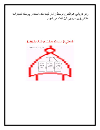 ‫تغييرات‬ ‫پيوسته‬ ‫و‬ ‫است‬ ‫شده‬ ‫ثبت‬ ‫رادار‬ ‫توسط‬ ‫اكنون‬ ‫هم‬ ‫دريايي‬ ‫زير‬
.‫شود‬ ‫مي‬ ‫ثبت‬ ‫نيز‬ ‫دريايي‬ ‫زير‬ ‫مكاني‬
‫موشک‬ ‫هدایت‬ ‫سیستم‬ ‫از‬ ‫قسمتی‬S.M.R
 
