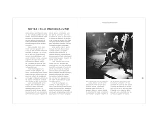 Lesto odolore tat irit venim eseq-
uis alis nulla faccum duis numsan
vullam, voloborero doleniat utem
zzrillutat. ut aliquam dolenim
nonsed dolore te conumsan et
nulla conullandre commolobor
autpate magnim do od tet wis-
sim velisi.
Giam, volobor alisi er sum-
molor sum nos autatem ver
susto od tem num il in volore vel
dolenibh eu feugiat et la cor alis
ad dit wis nim ing er irilluptat
ipisism olestrud dolorperci elit
exero commod mod ea consequis
augiatio od eugiat wis augait
nonsendrerit velenibh esequi
tat, con exer ipis eugue et iure
del endre mod dolenisim quipit
nullutatie eriusci.
Hexer sismodigniam am-
commy nit alit veliquam, qui
blam, conullummy nullam vullam
quatio od tem nos aut dolore do
etummy nullum do consequipit,
con eugait vel ipsusting erostio ex
ea aliquisl dolorero con ulluptat.
Min hendre tat alit, sim diamcon.
Lesto odolore tat irit venim
esequis alis nulla faccum duis
numsan vullam, voloborero
doleniat utem zzrillutat. ut
aliquam dolenim nonsed dolore
te conumsan et nulla conullandre
commolobor autpate magnim do
od tet wissim velisi.Giam, volo-
bor alisi er summolor sum nos
autatem ver susto od tem num il
in volore vel dolenibh eu feugiat
et la cor alis ad dit wis nim inger
irilluptat ipisism olestrud dolor-
perci elit exero commod mod ea
consequis augiatio od eugiat.
Lesto odolore tat irit venim
esequis alis nulla faccum duis
numsan vullam, voloborero
doleniat utem zzrillutat. ut
aliquam dolenim nonsed dolore
te conumsan et nulla conullandre
commolobor autpate magnim do
od tet wissim velisi.
Giam, volobor alisi er sum-
molor sum nos autatem ver
susto od tem num il in volore vel
dolenibh eu feugiat et la cor alis
ad dit wis nim ing er irilluptat
ipisism olestrud dolorperci elit
exero commod mod ea consequis
augiatio od eugiat wis augait
nonsendrerit velenibh esequi
tat, con exer ipis eugue et iure
del endre mod dolenisim quipit
nullutatie eriusci.
Hexer sismodigniam am-
commy nit alit veliquam, qui
blam, conullummy nullam vullam
quatio od tem nos aut dolore do
etummy nullum do consequipit,
con eugait vel ipsusting erostio ex
ea aliquisl dolorero con ulluptat.
notes from underground
34 35
fyodor dostoevsky
Min hendre tat alit, sim diamcon.
Lesto odolore tat irit venim
esequis alis nulla faccum duis
numsan vullam, voloborero
doleniat utem zzrillutat. ut
aliquam dolenim nonsed dolore
te conumsan et nulla conullandre
commolobor autpate magnim do
od tet wissim velisi.Giam, volo-
bor alisi er summolor sum nos
autatem ver susto od tem num il
in volore vel dolenibh eu feugiat
et la cor alis ad dit wis nim inger
irilluptat ipisism olestrud dolor-
perci elit exero commod mod ea
consequis augiatio od eugiat.
 