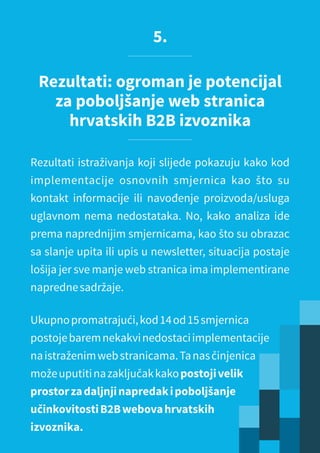 Istraživanje marketinške učinkovitosti web stranica hrvatskih B2B izvoznika