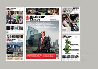 1
Newspaper front covers
Harbour Times
2013
 