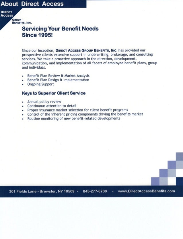 Direct Access Group Benefits