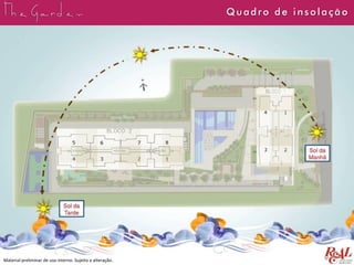 Q uadro de insolação
Material preliminar de uso interno. Sujeito a alteração.
 