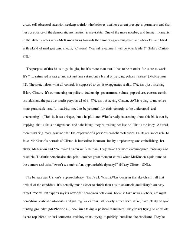 Of satire essay