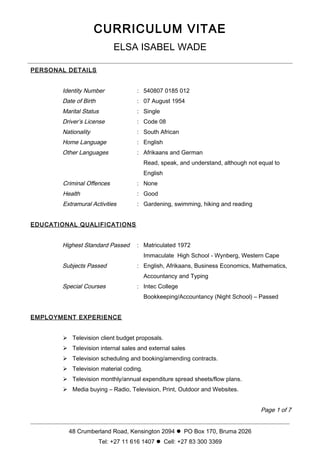 Elsa CV | DOC