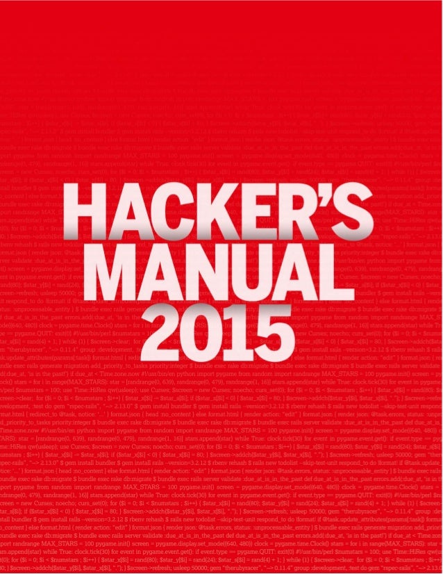 Hackers manual 2015 revised edition