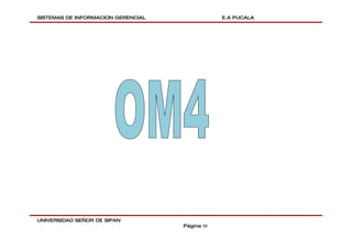 SISTEMAS DE INFORMACION GERENCIAL               E.A PUCALA




UNIVERSIDAD SEÑOR DE SIPAN
                                    Página 99
 