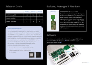 Product Highlight: PN7462
The PN7462 extends the possibilities, with added features that make it
easy to deliver the most advanced functionality. Ensure market interoperability
with full MIFARE support. Full NFC Forum compliance, along with EMVCo for
payments, saves time and gives you a shorter path to certification. Advanced
power-management functions enable longer battery life, and DPC (see p 22)
delivers optimized antenna performance. Use the ISO/IEC 7816 interface
to communicate with contact cards. This highly integrated device
lets you design a complete system with just one small package.
Extensive host and peripheral interfaces include:
• 	 Host/slave & master interfaces: I2
C, SPI, USB, HSUART
• 	 Contact interface: UART, ISO/IEC 7816, EMVCo 4.3
•	 12 to 21 GPIOs
PN7462 PN7362 PN7360
Flash Memory (KB) 160 160 80
Contact Interface x
HVQFN (9 x 9 mm) x x x
OM27462 PN7462/PN736x Development Kit
Designed for comprehensive application development,
this kit contains a PN7462 board, two different antenna
boards, three small antenna-matching boards for
implementation of a custom antenna-matching circuit,
a smartcard reader, SAM slot extensions, and ten PN7462
samples. Compatibility with the NFC Cockpit and PCB
adaptors simplifies antenna matching. Full NFC Forum
compliance and contact software libraries save time on
code development.
Software
The contactless and contact frontends of the controller are supported by the freely
downloadable NFC Reader Library, see p 24. The frontend further supports
Dynamic Power Control, see p 22.
Selection Guide Evaluate, Prototype & Fine-Tune
NFC Everywhere 27
 