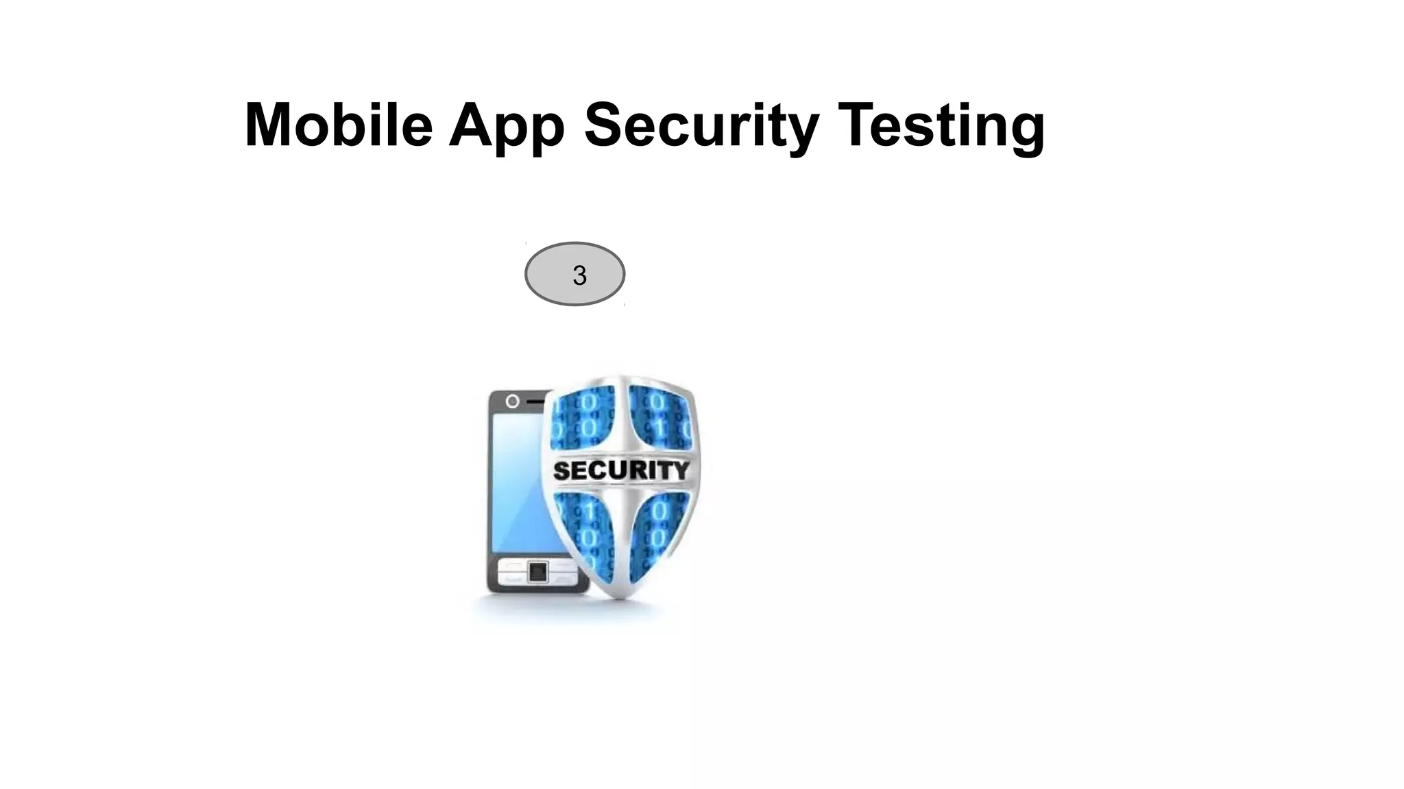 Mobile App Security Testing
3
 