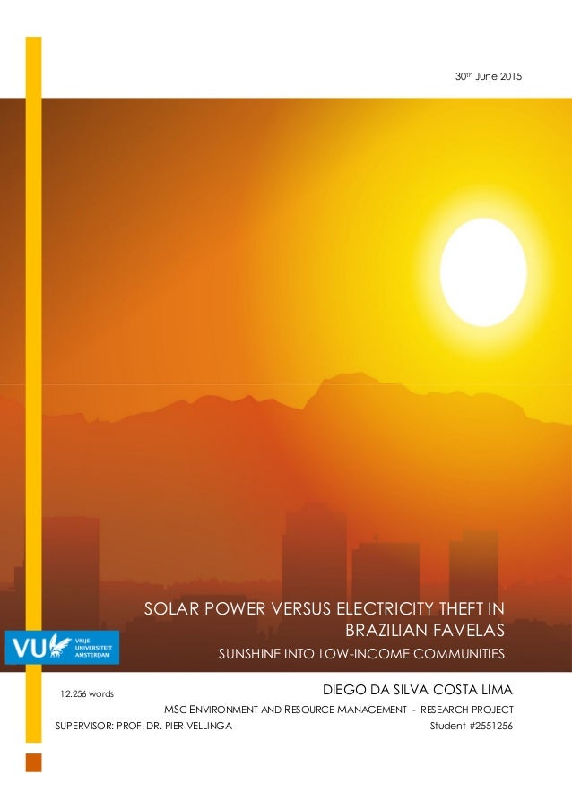 Master thesis on solar energy