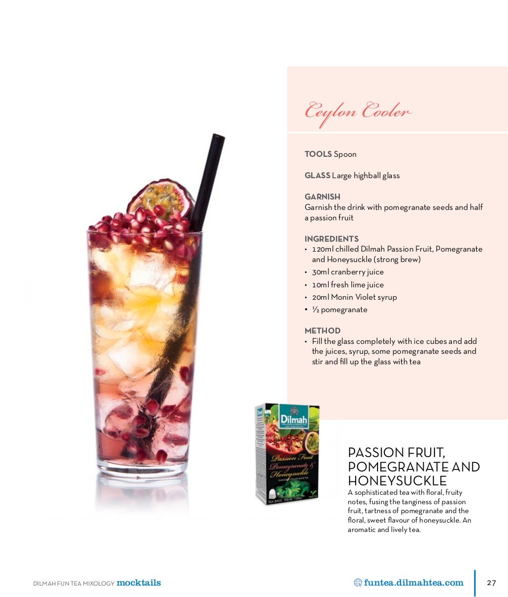 Dilmah Fun Tea Mixology Recipe Book Mocktails 76450 00