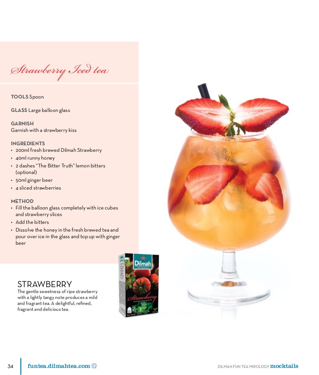 Dilmah Fun Tea Mixology Recipe Book Mocktails 76450 00