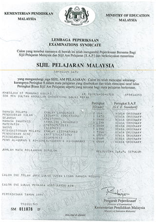 Khadijah certificates