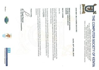 LETTER OF NOMINATION CSK