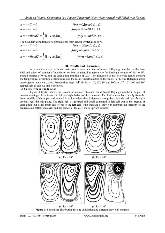 Study on Natural Convection in a Square Cavity with Wavy right vertical ...